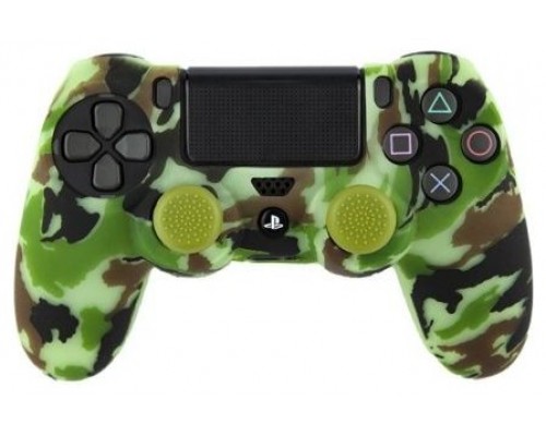 Pack Funda Silicona y Grips FR-TEC Mando PS4 Camuflaje Woodland