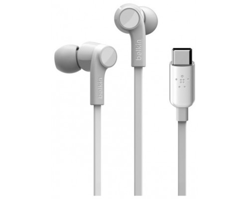 AURICULAR USB-C BELKIN G3H0002BTWHT CON CONECTOR USB-C MICROFONO INTEGRADO COLOR BLANCO