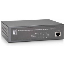 SWITCH LEVEL ONE GEP-0522 NO GESTION  5P 10/100/1000 4P POE PLUS 65W