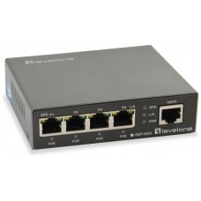 SWITCH LEVEL ONE GEP-0523 NO GESTION  5P 10/100/1000 4P POE PLUS 60W