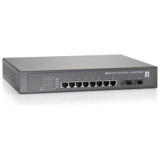 SWITCH LEVEL ONE GEP-1020 10P 10/100/1000 8 p  POE PLUS 150W  + 2 SFP