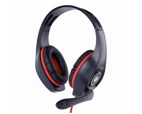 AURICULARES PARA JUEGO GEMBIRD  CONTROL DE VOLUMEN ROJO-NEGRO