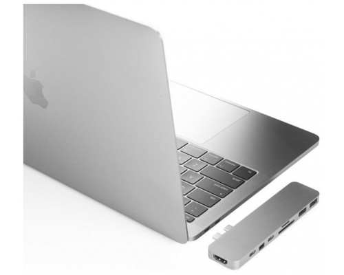 HUB HYPERDRIVE PRO 8 EN 2 USB-C MACBOOK PRO PLATA