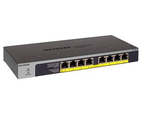 8PT POE/POE+ GIGABIT UNMANAGED SWCH