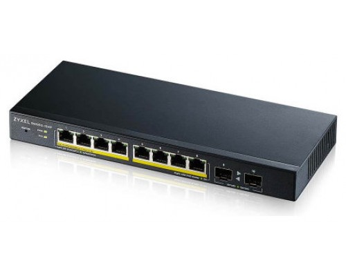 Zyxel GS1900-10HP Gestionado L2 Gigabit Ethernet (10/100/1000) Energía sobre Ethernet (PoE) Negro