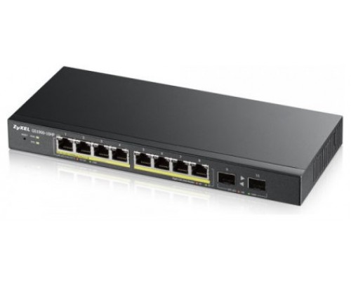 Zyxel GS1900-8HP v3 PoE Gestionado L2 Gigabit Ethernet (10/100/1000) Energía sobre Ethernet (PoE) Negro