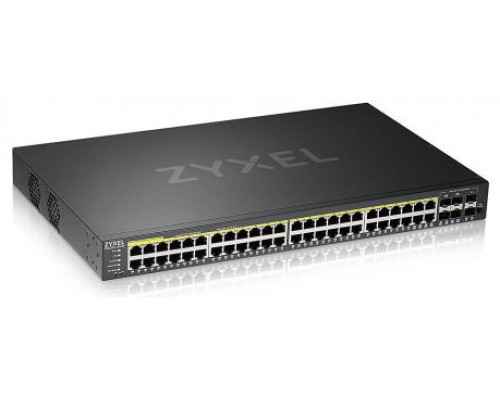 Zyxel GS2220-50HP-EU0101F switch Gestionado L2 Gigabit Ethernet (10/100/1000) Energía sobre Ethernet (PoE) Negro