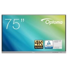 Optoma 5751RK pizarra y accesorios interactivos 190,5 cm (75") 3840 x 2160 Pixeles Pantalla táctil Negro, Gris