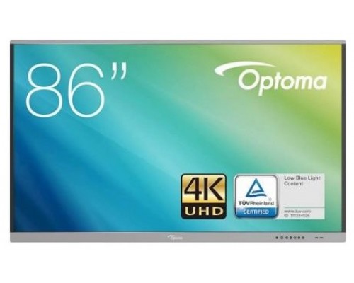 Optoma 5861RK pizarra y accesorios interactivos 2,18 m (86") 3840 x 2160 Pixeles Pantalla táctil Negro