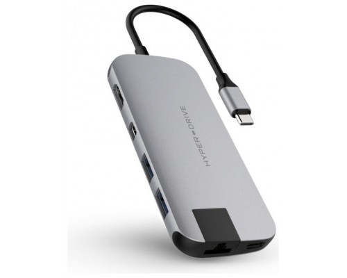 HUB HYPERDRIVE SLIM 8 EN 1 USB-C GRIS