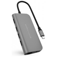 HUB HYPERDRIVE POWER 9 EN 1 USB-C GRIS