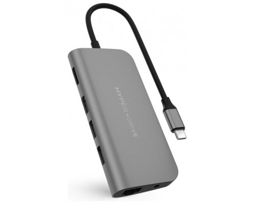 HUB HYPERDRIVE POWER 9 EN 1 USB-C GRIS