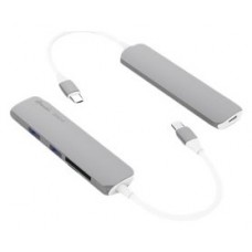 Mini hub usb tipo c silver