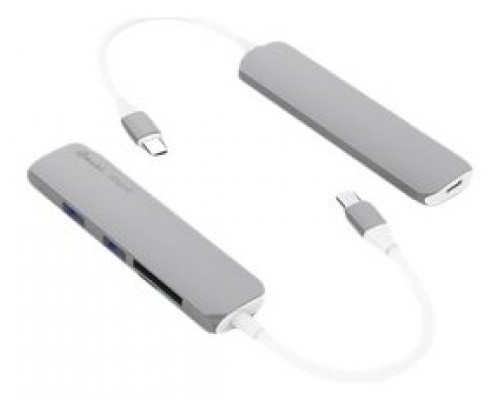 Mini hub usb tipo c silver