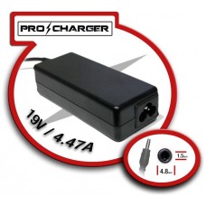 Cargador 19V/4.47A 4.8mm x 1.5 mm 90W Pro Charger