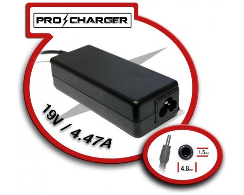 Cargador 19V/4.47A 4.8mm x 1.5 mm 90W Pro Charger