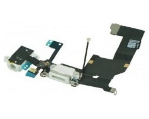 Conector Blanco Carga + Audio Flex iPhone 5