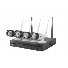 KIT VIDEOVIGILANCIA LANBERG 3MP NVR WIFI 4 CAMARAS+4 CANALES CON ACCESORIOS