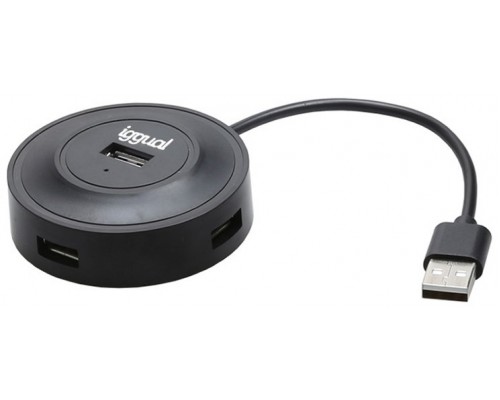 iggual Hub USB 2.0 x 4 puertos USBHubR2.0x4p