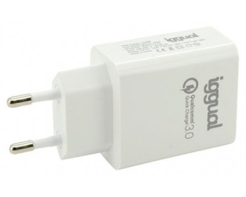 iggual Cargador 1xUSB carga rápida QC3.0 18W