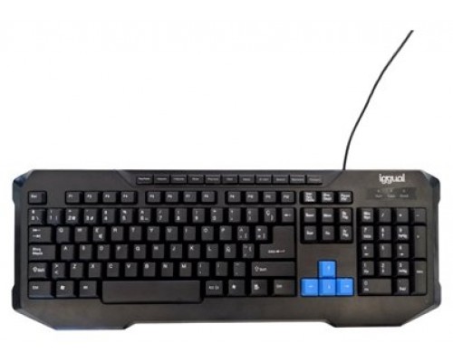 iggual Teclado multimedia CK-4BLUE-116T negro/azul