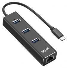 iggual Hub tipo C x 3 puertos USB 3.1+RJ45 Gigabit