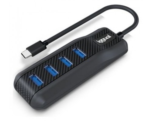 iggual Hub tipo C x 4 puertos USB 3.1 CARBON