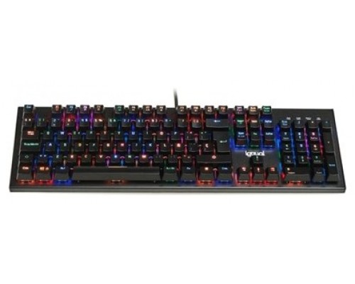 iggual Teclado gaming mecánico OBSIDIAN RGB negro