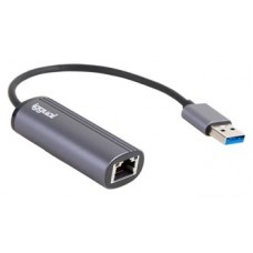 iggual Adaptador USB-A a RJ45 Gigabit SILVER