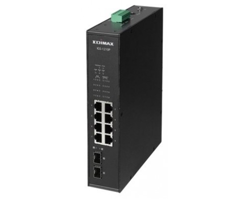 Edimax IGS-1210P Indus Din-Rail Switch 8xGbE PoE+