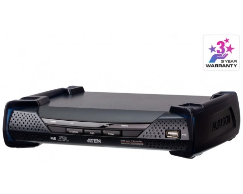 Aten Receptor KVM por IP DVI-D dual link 2K con SFP dual y PoE