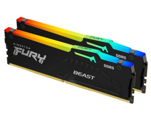 Kingston Technology FURY Beast RGB módulo de memoria 32 GB 2 x 16 GB DDR5 5200 MHz