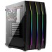 AEROCOOL KLAW MID TOWER, ATX, RGB FRONT, 3X RGB 12CM FANS, 2X TEMPERED GLASS PANELS