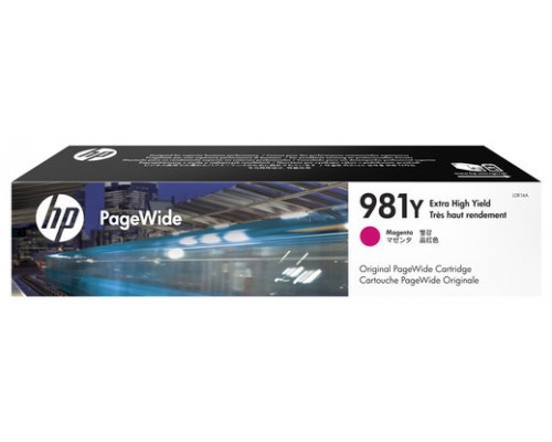 HP Cartucho original PageWide 981Y magenta de alto rendimiento