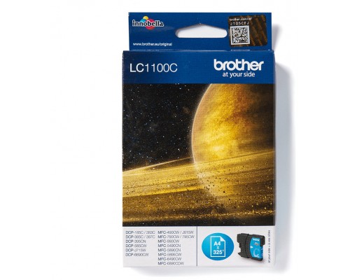 Cartucho tinta brother lc1100c cian 325