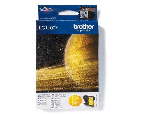 Cartucho tinta brother lc1100y amarillo 325