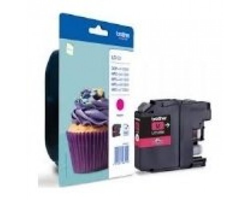 Cartucho tinta brother lc123m magenta 600