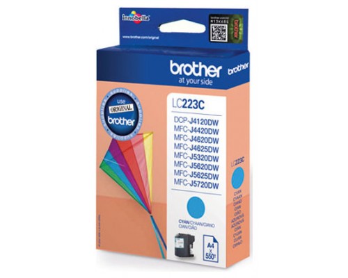 Cartucho tinta brother lc223cbp cian 550