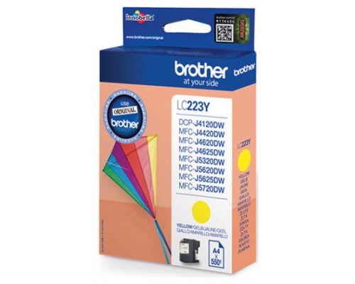 Cartucho tinta brother lc223ybp amarillo 550