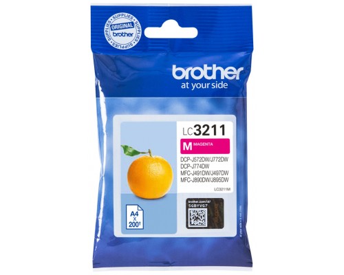 Cartucho tinta brother lc3211m magenta 200