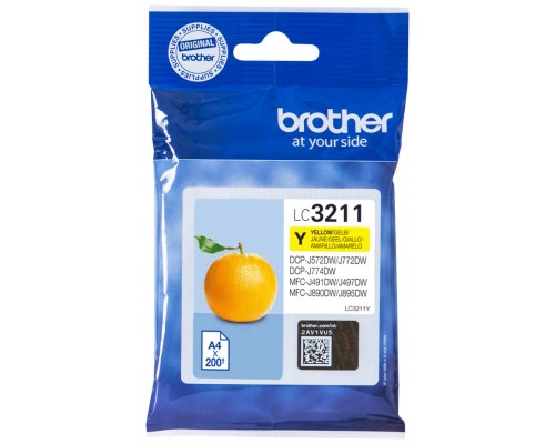 Cartucho tinta brother lc3211y amarillo 200