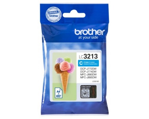 Cartucho tinta brother lc3213c cian 400