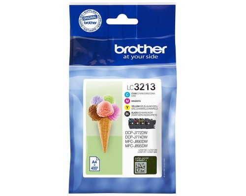 Pack cartuchos tinta brother lc3213val negro