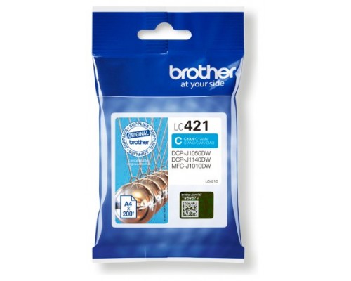 Cartucho tinta brother lc421c cian 200