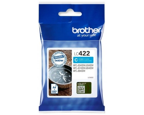 Cartucho tinta brother lc422c cian 550