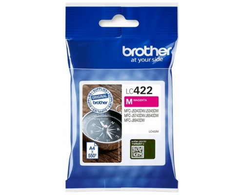 Cartucho tinta brother lc422m magenta 550