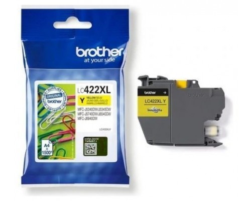 Cartucho tinta brother lc422xly amarillo 1500