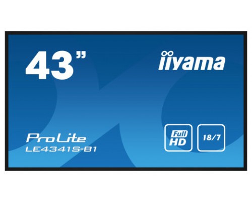 iiyama LE4341S-B1 pantalla de señalización Pantalla plana para señalización digital 108 cm (42.5") LCD 350 cd / m² Full HD Negro 18/7