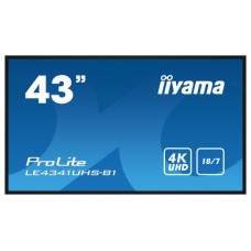 iiyama LE4341UHS-B1 pantalla de señalización Pantalla plana para señalización digital 108 cm (42.5") LCD 350 cd / m² 4K Ultra HD Negro 18/7