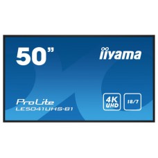 iiyama LE5041UHS-B1 pantalla de señalización Pantalla plana para señalización digital 125,7 cm (49.5") LCD 350 cd / m² 4K Ultra HD Negro 18/7